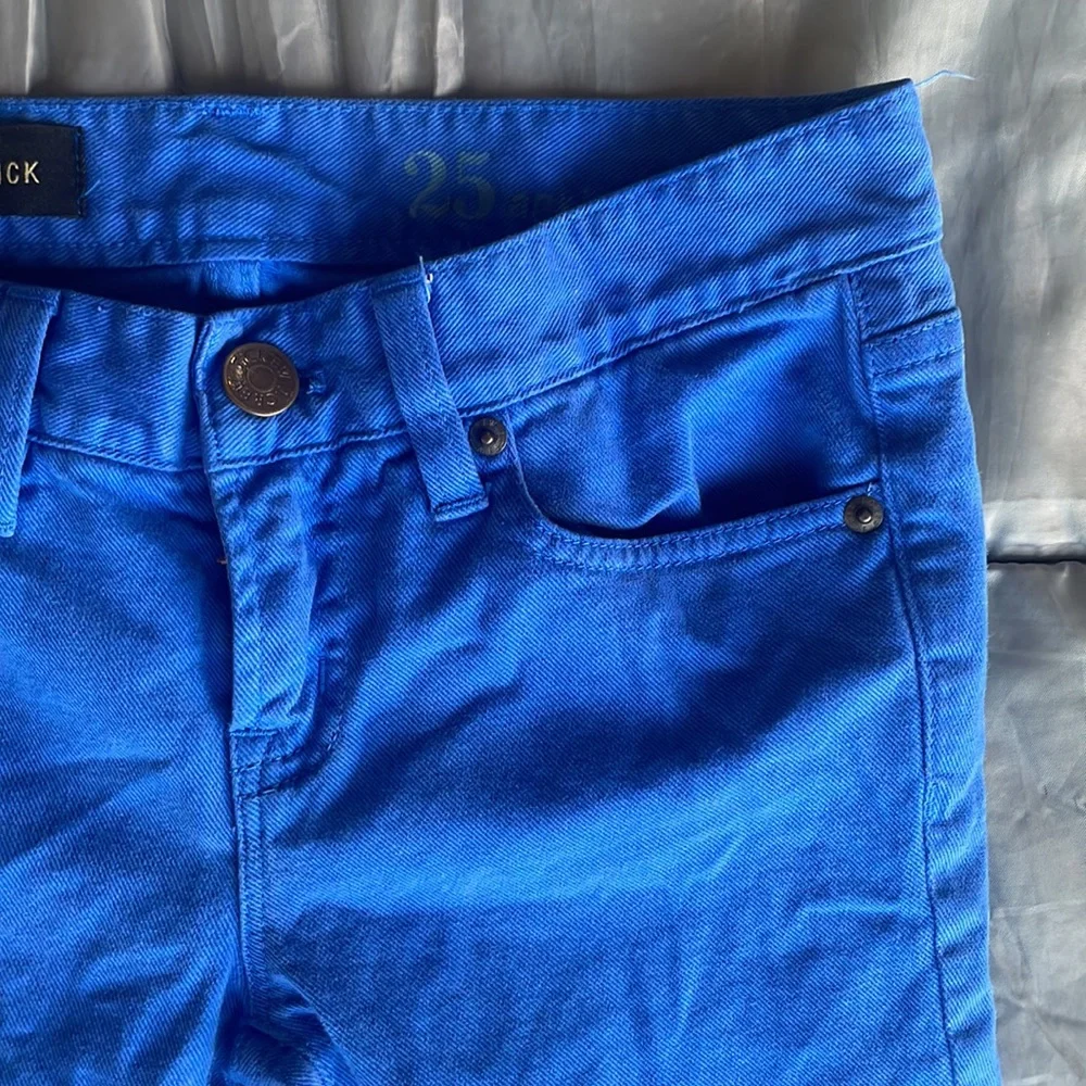J.Crew Toothpick Royal blue Skinny Jeans! 25